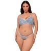 Subblime Flower Embroidered Bra & Panties Set Sky Blue L/XL