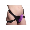Afbeelding van Strap U - Dubbele Dildo Met Harnas - Paars