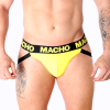 Macho MX25A Yellow Lycra Open-Back Jock XL