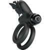 Pretty Love Double Vibrating Ring Black Stimulator