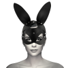 Coquette Chic Desire Vegan Leather Mask with Bunny Ears
