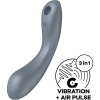 Satisfyer Curvy Trinity 1 Air Pulse Vibrator Grey