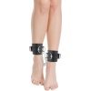 Darkness Black Leather Ankle Handcuffs