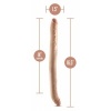 Afbeelding van Dr Skin - Dr. Skin Plus 16,5” Buigzame Dubbele Dildo Beige