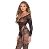Leg Avenue 89369 Net Lace Jumpsuit Black