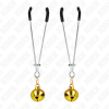 KINK Thin Bell Nipple Clamps Gold 7cm