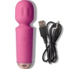 Rocks Off Mini Rechargeable Wand 16 Functions Peony Pink