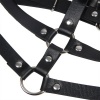 Subblime Leather Ring Chest Harness Black