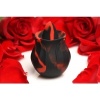 Afbeelding van BLOOMGASM - Black Kiss Rimmende Roos Vibrator - Rood/Zwart