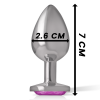 Aluminum Metal Anal Plug Pink Heart Size S