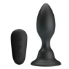 Mr Play Anal Plug with Vibration, Black, Remote
