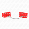Kink Wristbands with Double Stud Lines, Red