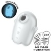 Satisfyer Glowing Ghost Air Pulse and Vibrator White