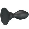 Mr Play Anal Plug with Vibration, Black, Remote