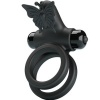 Pretty Love Double Vibrating Ring Black Stimulator
