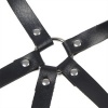 Subblime Leather Ring Chest Harness Black