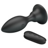 Mr Play Anal Plug with Vibration, Black, Remote