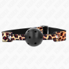 Kink Breathable Ball Gag, Leopard, 4.5cm, 65x2.5cm