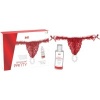 Brazilian Red Panty With Pearls And Lubricating Gel 50 ml