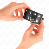 Kink Wristbands with Double Stud Lines, Black