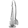 King Cock Clear Dildo Testicles 19 CM Transparent