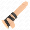 Kink Triple Leather Penis Ring With Pressure Closure