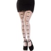 Leg Avenue Heart & Bows Fishnet Stockings White