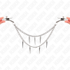 KINK Nipple Clamps With Spike Chain 30cm