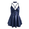 Subblime Blue PU Leather Strappy Nightgown L/XL