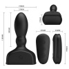Mr Play Black Inflatable Anal Plug Remote
