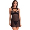 Livco Corsetti Krolina Chemise and Thong Set, Black L/XL