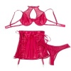 Subblime Leather Bra & Skirt Set Red L/XL