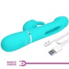 Pretty Love Kampas Rabbit Vibrator Tongue Aqua Green