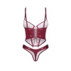Afbeelding van Obsessive - Redya Corset en String - Rood