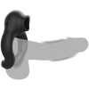 Black&Silver Vibrating Ring 3 Motors Rechargeable