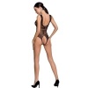 Passion Woman Bs086 Black Bodystocking One Size