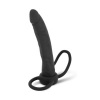 Afbeelding van Men Only - Dildo met Penisring - Zwart