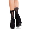 Leg Avenue Black Lace Bow Socks