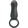 Pretty Love Trae Vibrating Ring with Stimulator Black