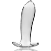 Model 5 Anal Plug Borosilicate Glass Clear 12.5 cm -o- 3.5 cm