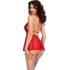 Chilirose Babydoll & Thong Red S
