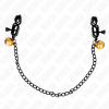 KINK - Flat Chain Nipple Clamps And Bell Silver 30 Cm