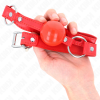 Kink Tpe Ball 4cm Gag with Red Lock