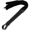 Black Bondage Whip With Leather Handle