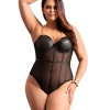 Subblime Black Chain Suspenders Bodysuit L/XL