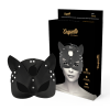 Coquette Chic Desire Vegan Leather Mask with Bunny Ears