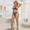 Subblime Rainbow Mesh Halter Bodystocking, XS/M