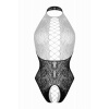 Afbeelding van Christine - Noir Open Kruis Veter Body
