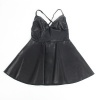 Subblime Black PU Leather Strappy Nightdress L/XL