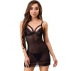 Livco Corsetti Fashion Tiana Chemise + Thong Black L/XL